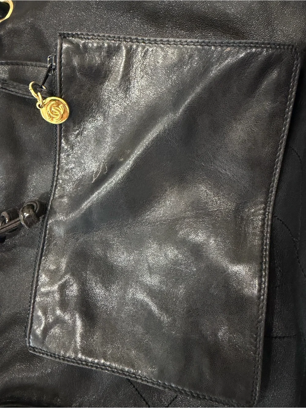 CHANEL vintage drawstring